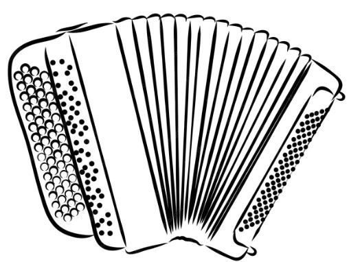 Illustration violette d’un accordéon